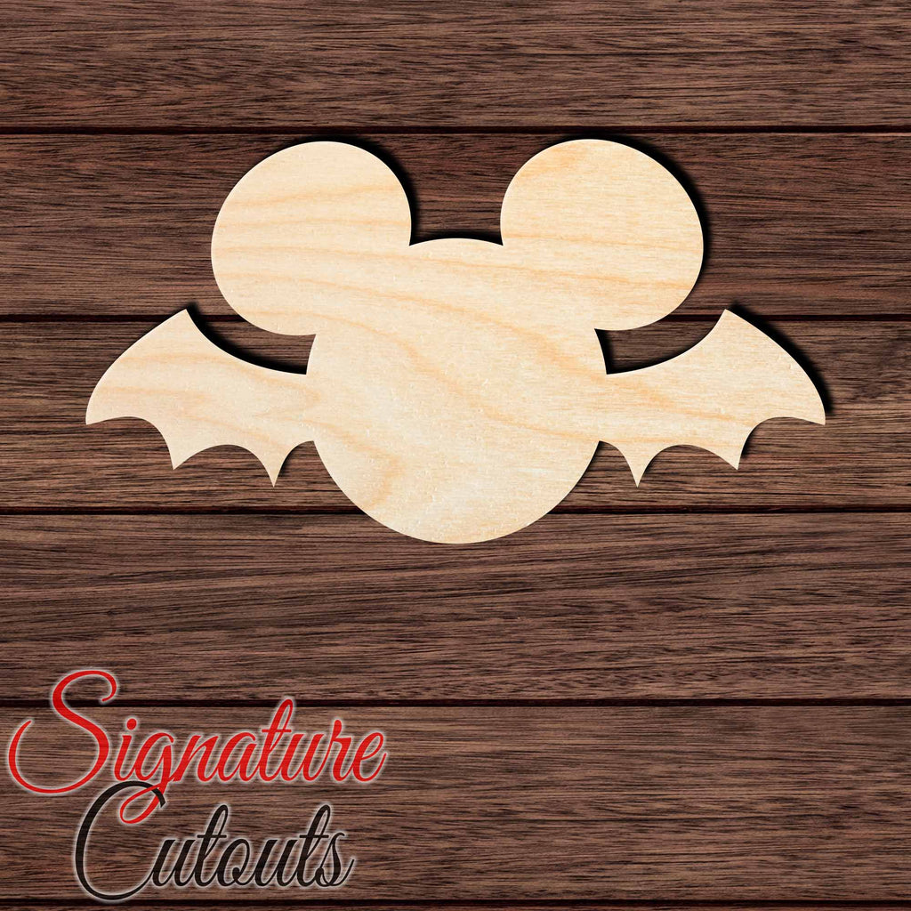 Bat Mouse 002 Shape Cutout in Wood, Acrylic or Acrylic Mirror - Signature Cutouts