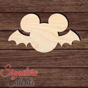 Bat Mouse 002 Shape Cutout in Wood, Acrylic or Acrylic Mirror - Signature Cutouts