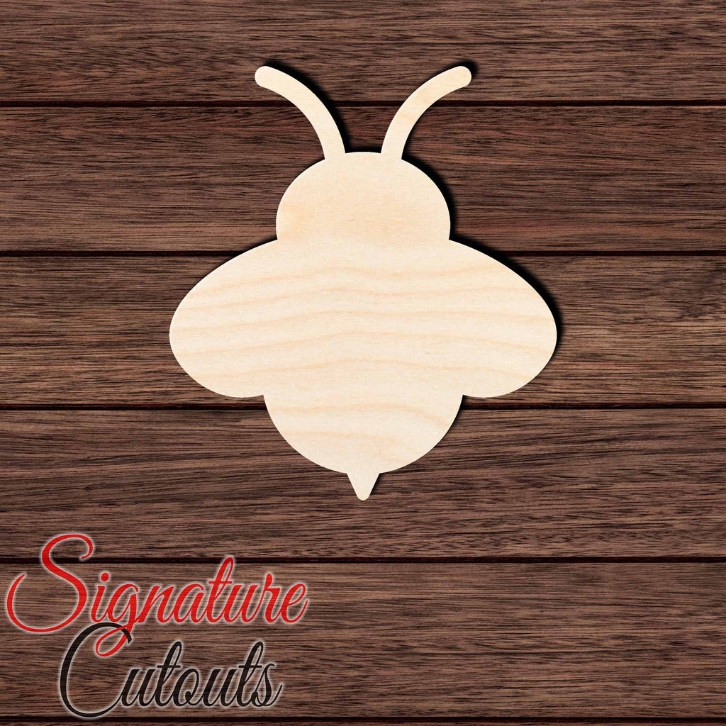 Bee 001 Solid Shape Cutout in Wood, Acrylic or Acrylic Mirror - Signature Cutouts