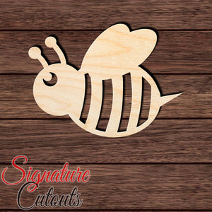 Bee 005 Shape Cutout in Wood, Acrylic or Acrylic Mirror - Signature Cutouts