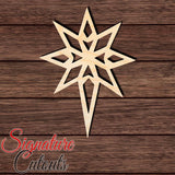 Bethlehem Star 002 Shape Cutout in Wood, Acrylic or Acrylic Mirror Craft Shapes & Bases Signature Cutouts
