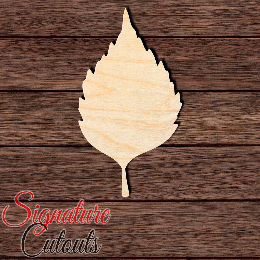 Birch Leaf 001 Shape Cutout in Wood, Acrylic or Acrylic Mirror - Signature Cutouts
