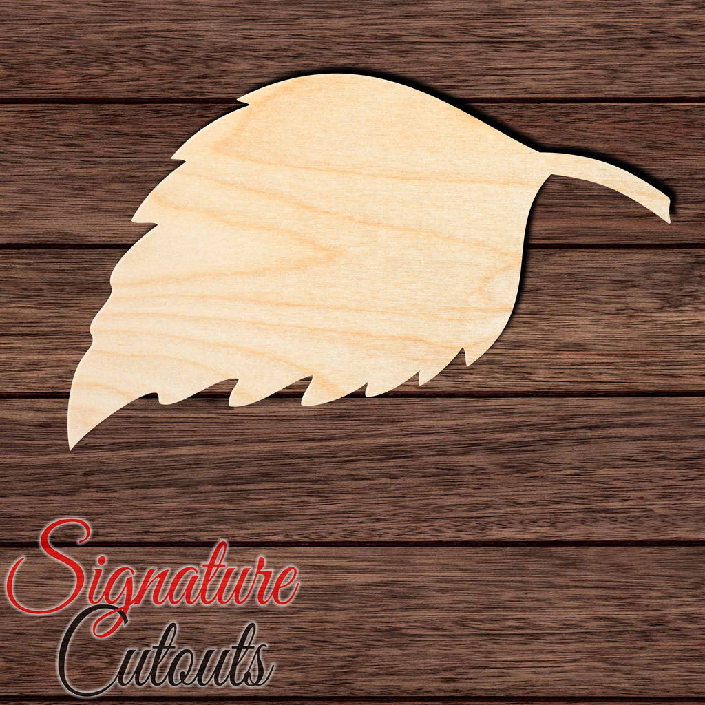 Birch Leaf 003 Shape Cutout in Wood, Acrylic or Acrylic Mirror - Signature Cutouts