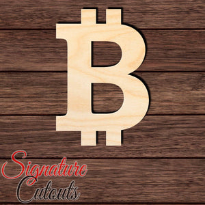 Bitcoin 001 Shape Cutout in Wood, Acrylic or Acrylic Mirror - Signature Cutouts