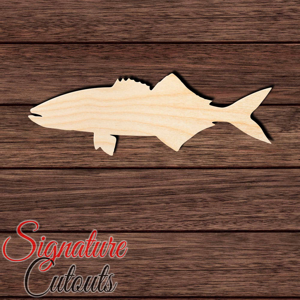 Blue Fish Shape Cutout in Wood, Acrylic or Acrylic Mirror - Signature Cutouts