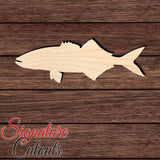 Blue Fish Shape Cutout in Wood, Acrylic or Acrylic Mirror - Signature Cutouts