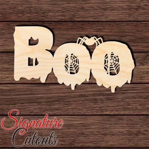 BOO Text Shape Cutout in Wood, Acrylic or Acrylic Mirror - Signature Cutouts