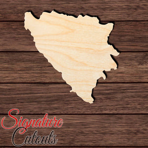 Bosnia & Herzegovina Shape Cutout in Wood, Acrylic or Acrylic Mirror - Signature Cutouts