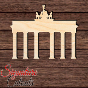 Brandenburg Gate Shape Cutout in Wood, Acrylic or Acrylic Mirror Craft Shapes & Bases Signature Cutouts