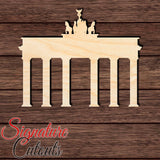 Brandenburg Gate Shape Cutout in Wood, Acrylic or Acrylic Mirror Craft Shapes & Bases Signature Cutouts