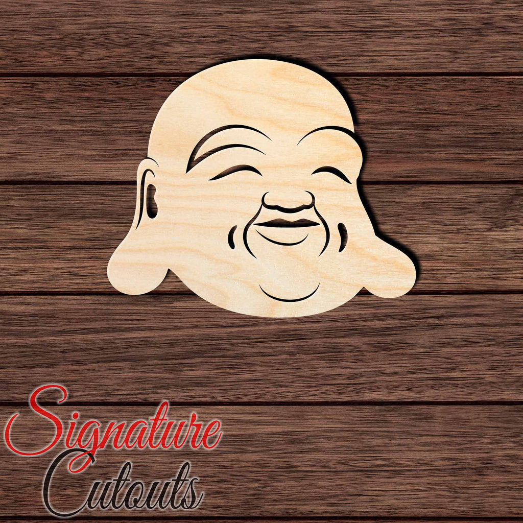 Buddha Head Shape Cutout in Wood, Acrylic or Acrylic Mirror - Signature Cutouts
