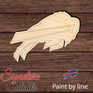 Buffalo Bills 001 Shape Cutout in Wood Craft Shapes & Bases Signature Cutouts