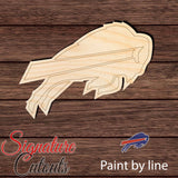 Buffalo Bills 001 Shape Cutout in Wood Craft Shapes & Bases Signature Cutouts