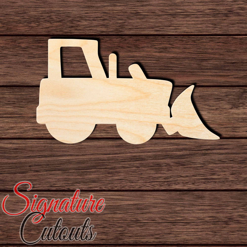 Bulldozer 001 Shape Cutout in Wood, Acrylic or Acrylic Mirror Craft Shapes & Bases Signature Cutouts