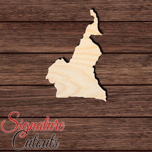 Cameroon Shape Cutout in Wood, Acrylic or Acrylic Mirror - Signature Cutouts