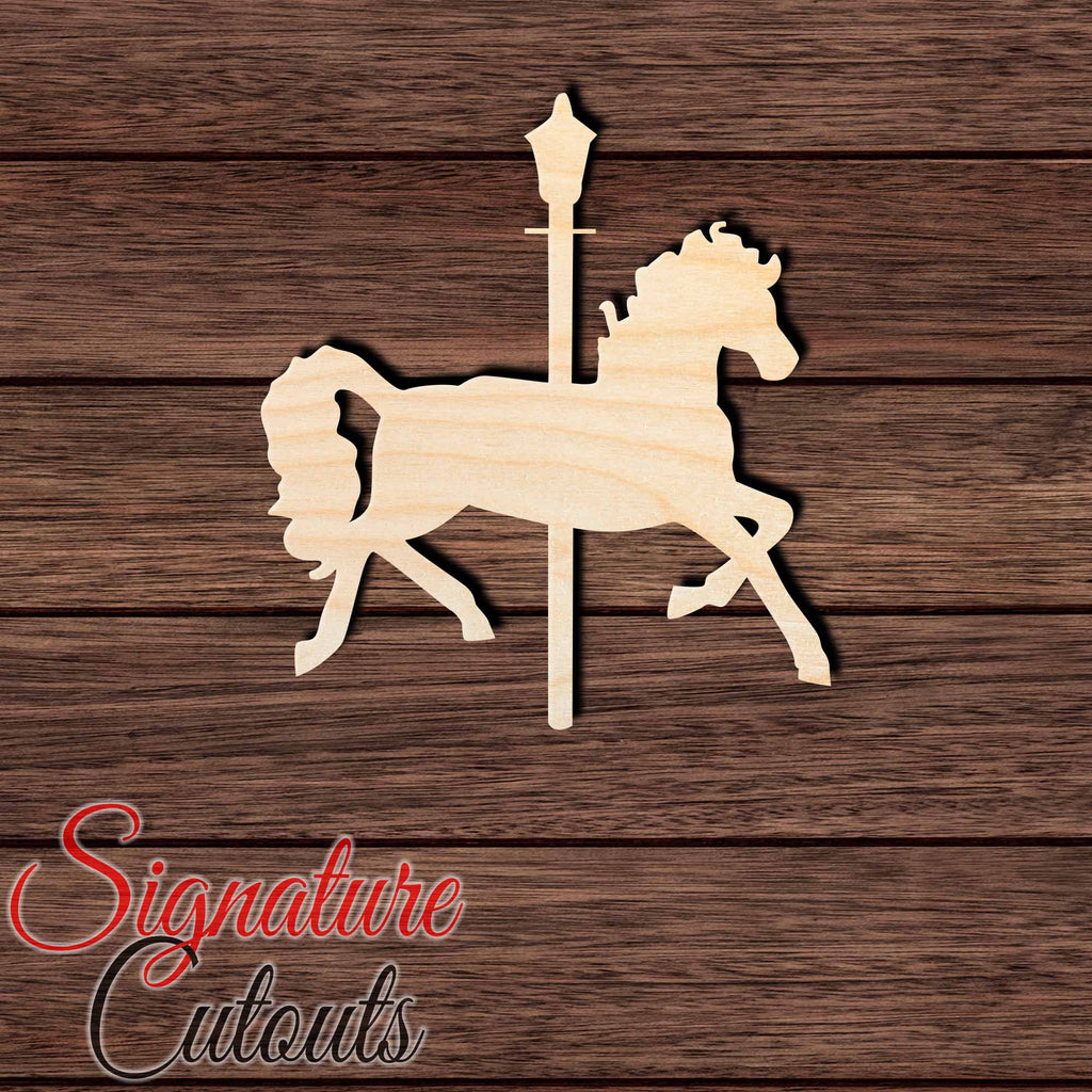 Carousel Horse 001 Shape Cutout in Wood, Acrylic or Acrylic Mirror - Signature Cutouts