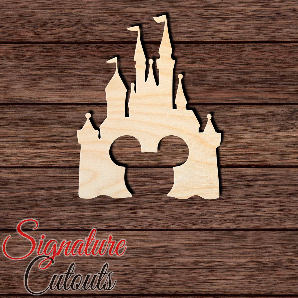 Castle 011 Shape Cutout in Wood, Acrylic or Acrylic Mirror - Signature Cutouts