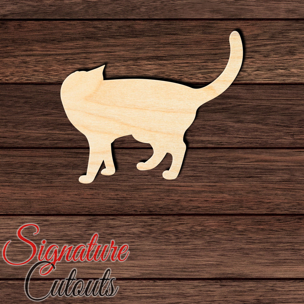 Cat 005 Shape Cutout in Wood, Acrylic or Acrylic Mirror - Signature Cutouts