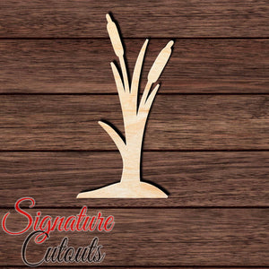 Cattail Plant 001 Shape Cutout in Wood, Acrylic or Acrylic Mirror Craft Shapes & Bases Signature Cutouts