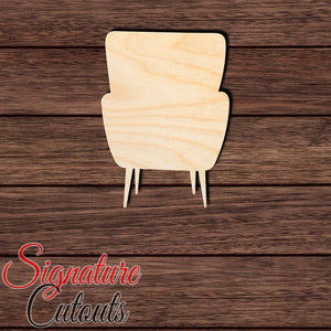 Chair 006 Shape Cutout in Wood, Acrylic or Acrylic Mirror Craft Shapes & Bases Signature Cutouts