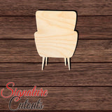 Chair 006 Shape Cutout in Wood, Acrylic or Acrylic Mirror Craft Shapes & Bases Signature Cutouts