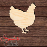 Chicken 008 - New Hampshire Shape Cutout in Wood Craft Shapes & Bases Signature Cutouts