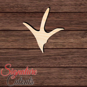 Chicken Track Shape Cutout in Wood, Acrylic or Acrylic Mirror Craft Shapes & Bases Signature Cutouts