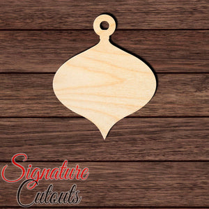 Christmas Ornament 002 Shape Cutout in Wood, Acrylic or Acrylic Mirror Craft Shapes & Bases Signature Cutouts