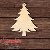 Christmas Tree 009 Shape Cutout in Wood, Acrylic or Acrylic Mirror Craft Shapes & Bases Signature Cutouts