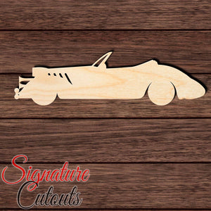 Classic Car 007 Shape Cutout in Wood, Acrylic or Acrylic Mirror Craft Shapes & Bases Signature Cutouts