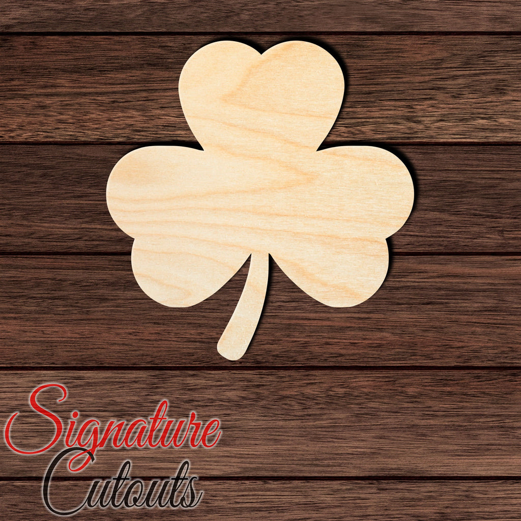 Clover 002 Shape Cutout in Wood, Acrylic or Acrylic Mirror Craft Shapes & Bases Signature Cutouts