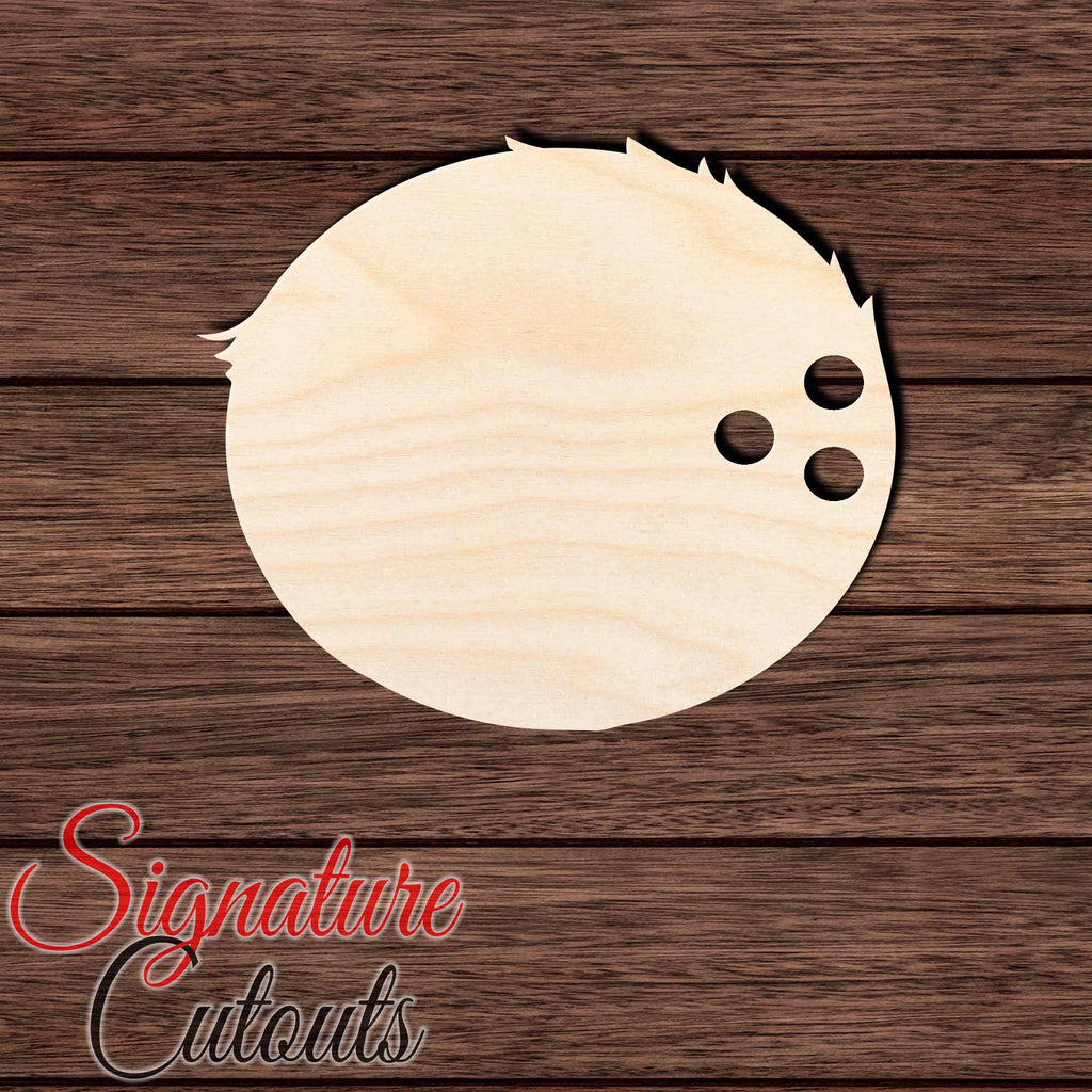 Coconut 001 Shape Cutout in Wood, Acrylic or Acrylic Mirror - Signature Cutouts