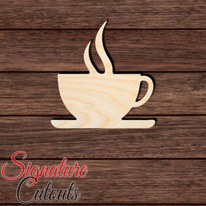 Coffee Mug 001 Shape Cutout in Wood, Acrylic or Acrylic Mirror Craft Shapes & Bases Signature Cutouts