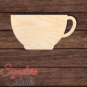 Coffee Mug 002 Shape Cutout in Wood, Acrylic or Acrylic Mirror Craft Shapes & Bases Signature Cutouts