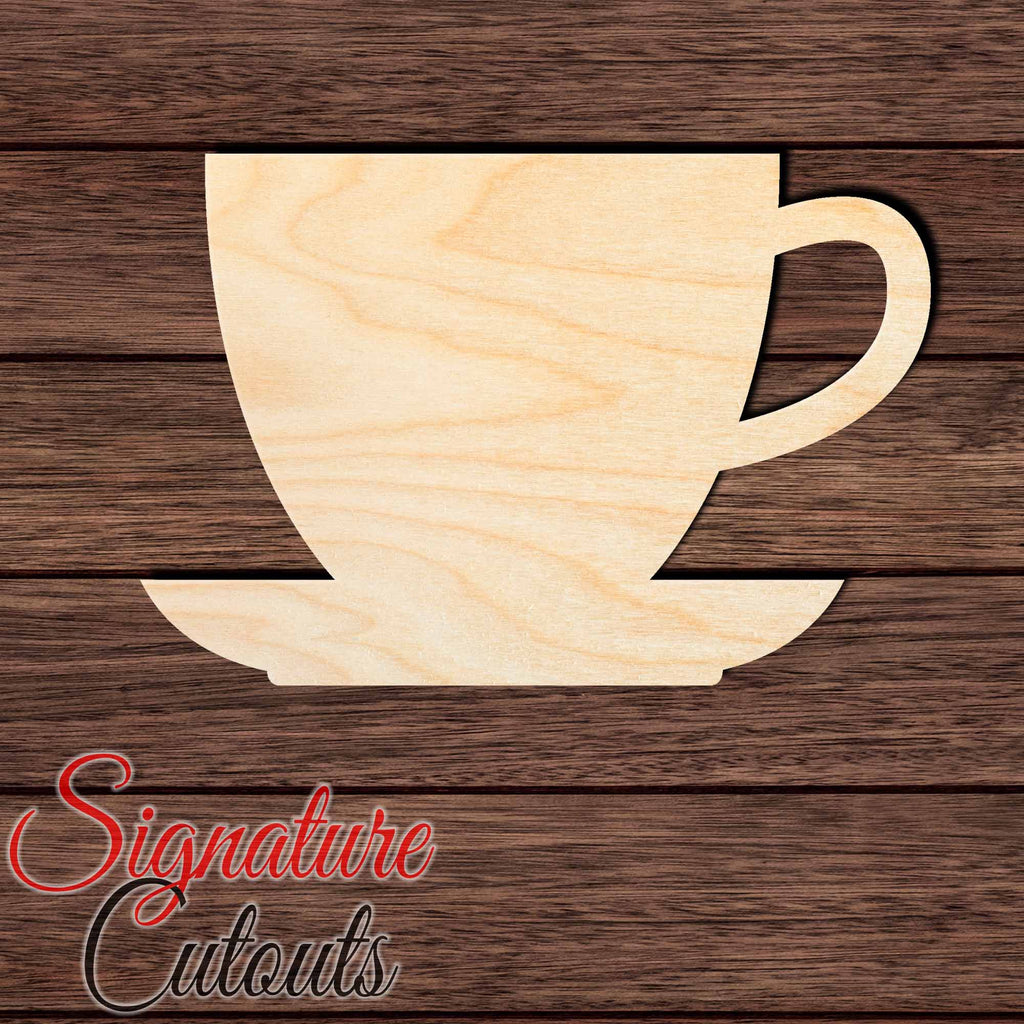 Coffee Mug 003 Shape Cutout in Wood, Acrylic or Acrylic Mirror Craft Shapes & Bases Signature Cutouts