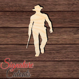 Cowboy 003 Shape Cutout in Wood, Acrylic or Acrylic Mirror - Signature Cutouts