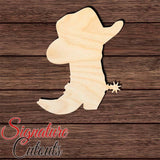 Cowboy Boot - Hat 002 Unfinished Shape Cutout
