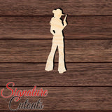 Cowgirl 002 Shape Cutout in Wood, Acrylic or Acrylic Mirror Craft Shapes & Bases Signature Cutouts