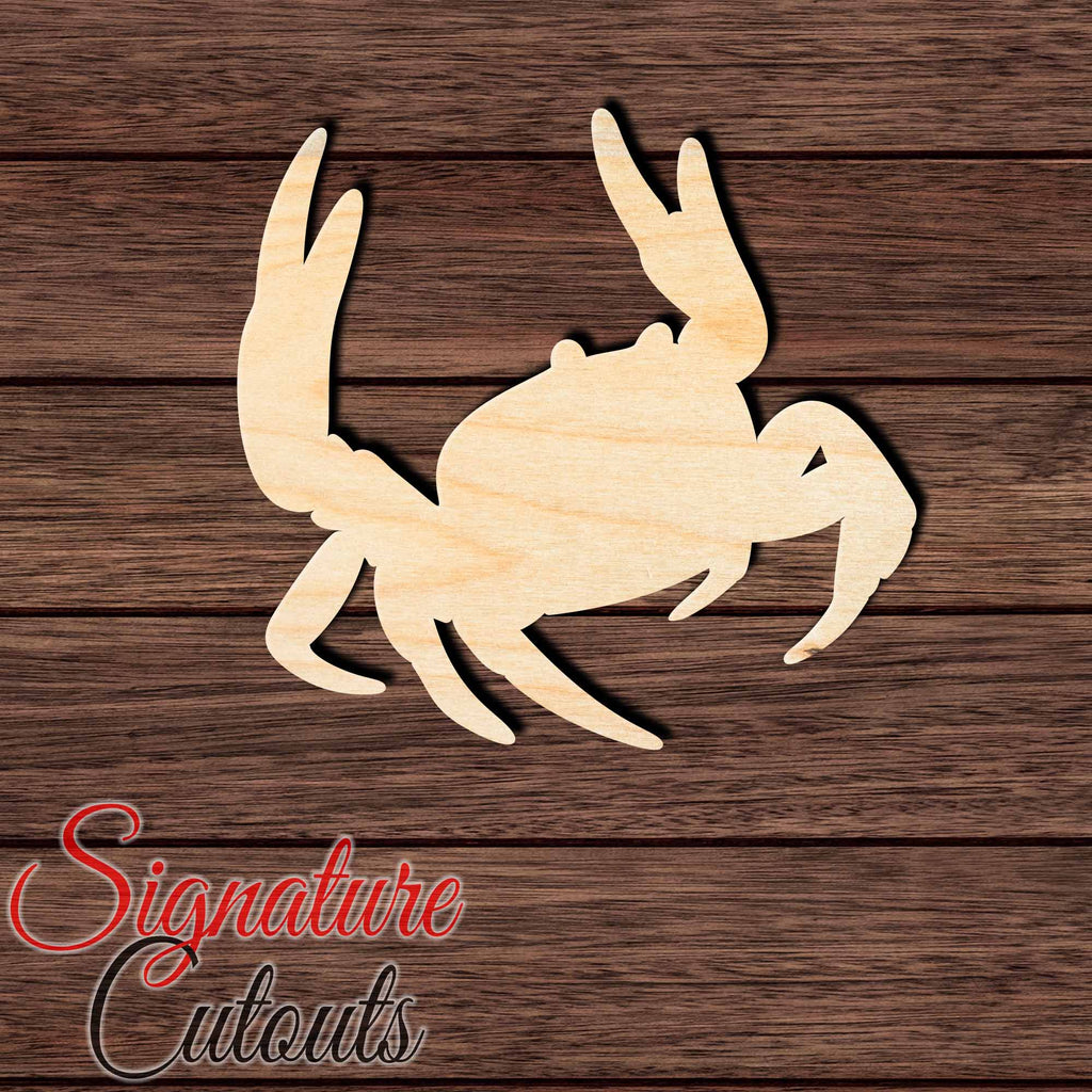 Crab 005 Shape Cutout in Wood, Acrylic or Acrylic Mirror - Signature Cutouts