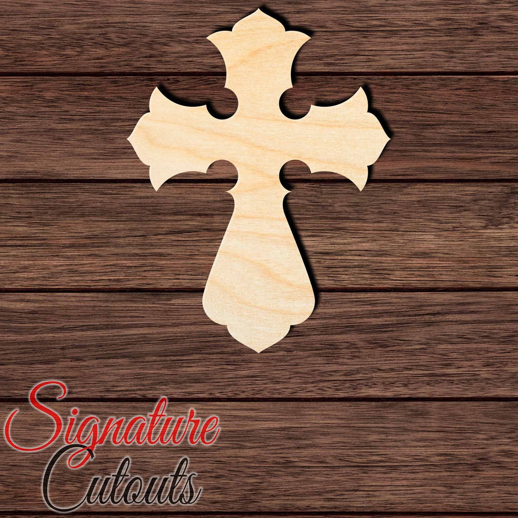 Cross 012 Shape Cutout in Wood, Acrylic or Acrylic Mirror - Signature Cutouts