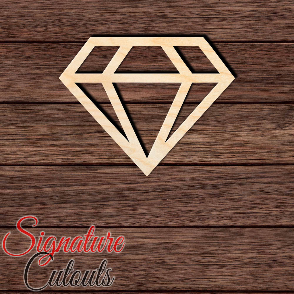 Diamond 004 Shape Cutout in Wood, Acrylic or Acrylic Mirror - Signature Cutouts