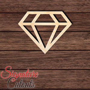 Diamond 004 Shape Cutout in Wood, Acrylic or Acrylic Mirror - Signature Cutouts
