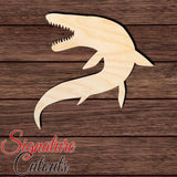Dinosaur 026 - Mosasaurus Shape Cutout in Wood Craft Shapes & Bases Signature Cutouts