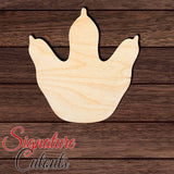 Dinosaur Footprint 002 Shape Cutout in Wood, Acrylic or Acrylic Mirror - Signature Cutouts