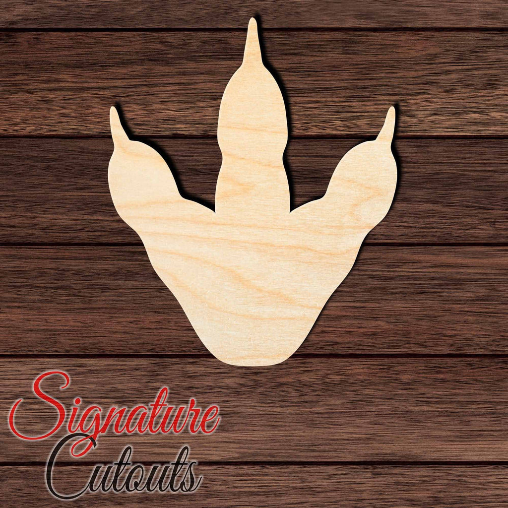 Dinosaur Footprint 006 Shape Cutout in Wood, Acrylic or Acrylic Mirror - Signature Cutouts