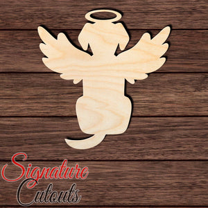 Dog Angel with Halo 001 Shape Cutout in Wood Craft Shapes & Bases Signature Cutouts