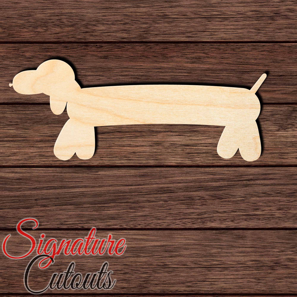 Dog Balloon 001 Shape Cutout in Wood, Acrylic or Acrylic Mirror Craft Shapes & Bases Signature Cutouts
