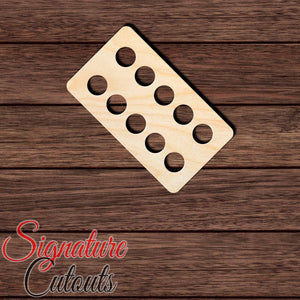 Domino 001 Shape Cutout in Wood, Acrylic or Acrylic Mirror - Signature Cutouts