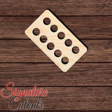 Domino 001 Shape Cutout in Wood, Acrylic or Acrylic Mirror - Signature Cutouts