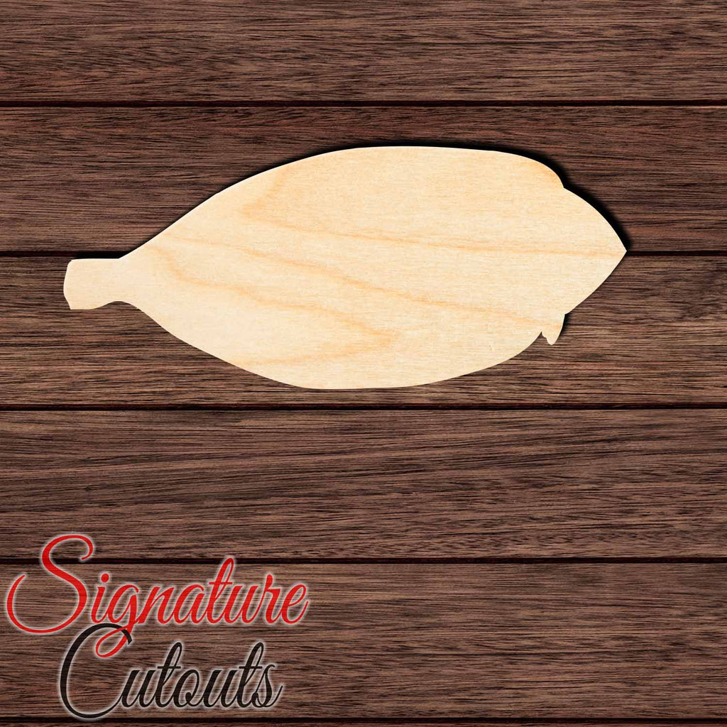 Dover Sole Fish Shape Cutout in Wood, Acrylic or Acrylic Mirror - Signature Cutouts